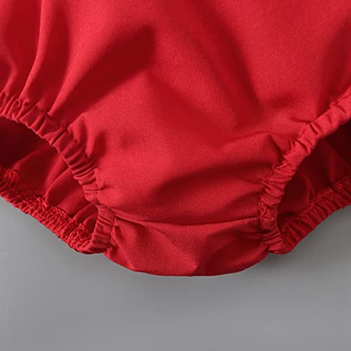 Santa Claus jurk baby meisjes baby meisjes kerst kostuum romper tutu kerst jongens meisjes mouwloze romper for xmas rendier verjaardag fancy dress up party outfit set (Size : 70) - Afbeelding 8