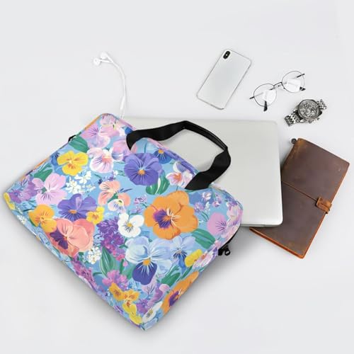 Bolso Maletín Portátil Viaje 15.6" Azul Flores miniatura 7