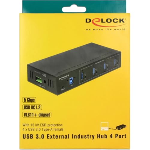 Delock 63309 Hub & Concentrateur Usb 3.2 Gen 1 3.1 Gen 1 Type b 5000 Mbit/ - vue 6