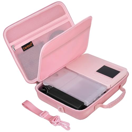 Étui pour Canon SELPHY CP1500 rigide avec bandoulière rose Canboc
