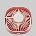 warrita USB Table Fan Portable Mini Personal Desk Fan with 360 Rotation and Adjustable 3 Speed for Office, Travel-Pink