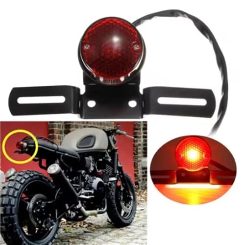 Luz trasera de motocicleta 12V freno parada chopper bobber personalizada custom 2