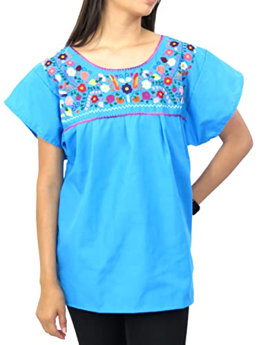 Artesanias FR Leos Mexican Imports Mexican Puebla Blouse