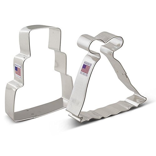 Buy Ann Clark Wedding Cookie Cutter Set 2 Piece Wedding Cake And Gown Tin Plated Steel Online At Low Prices In India Amazon In