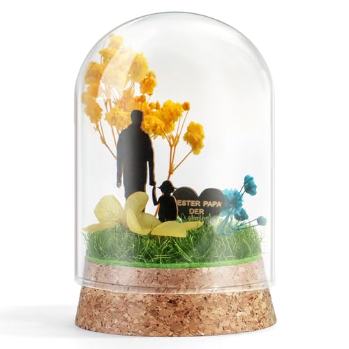 Giftota Flores Eternas en Vaso Con Caja de Regalo - Regalo para Papá, Día del Padre, Cumpleaños - Hecho a Mano y Respetuoso Con el Medio Ambiente