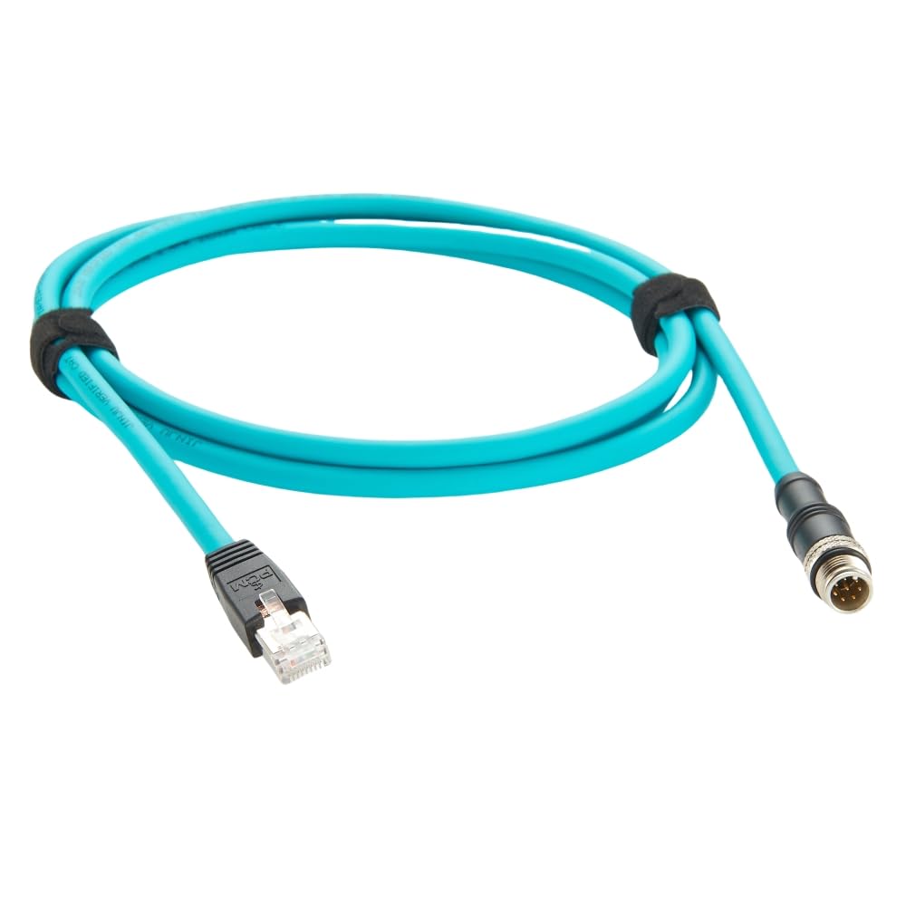 M12 8-pinowy kabel krosowy z kodem A do RJ45 CAT6A przemysłowy kabel Ethernet M12 męski do RJ45 GigE Vision kabel krosowy o wysokiej elastyczności, ekranowany przedłużacz kompatybilny z Cognex Basler