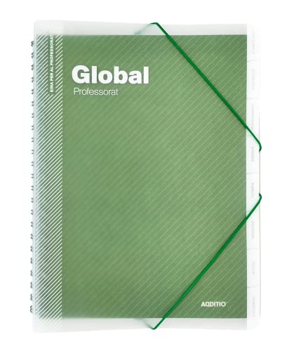 Additio P171 Carpeta Global Evaluación + Agenda + Tutoría + Reuniones Verde (Catalán)