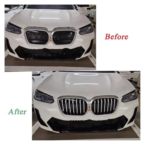 Grille de course BMW iX3 G08 en finition haut de gamme gloss black silver durable - 3