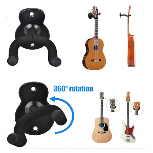 GNAUMORE Support Guitare Mural Noir Accroche,Mural Stand Guitare Pied,Accessoire Guitare Bois Universel,Support Mural Ukulele,Support Guitare Mural,Classique Porte Guitare pour Basses 1PC - Les Beatles, Paul McCartney, John Lennon, RIngo Starr, George Harrison GNAUMORE Support Guitare Mural Noir Accroche,Mural Stand Guitare Pied,Accessoire Guitare Bois Universel,Support Mural Ukulele,Support Guitare Mural,Classique Porte Guitare pour Basses 1PC – Image 4