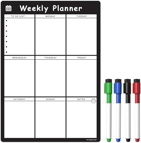 Lavagna Magnetica Settimanale Per Frigo - Planner Famiglia, Pasti E To-Do List, Cancellabile - Foto 6