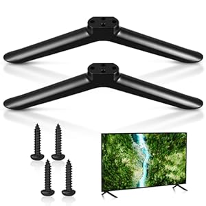 wlertcop 2 Pcs TV Stand Legs, Table Top TV Stand Base Replacement Bracket, Universal TV Legs Compatible with Samsung LG Sharp TVs Most 32-65 inch, Includes Installation Tool