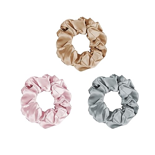 townssilk Silk Skinnie Hair Bobbles hairscrunchies 100% Pure Mulberry Silk 22 Momme Hair Friendly Luxury Elastic Hair Bobbles Colour Luxury diamonds 3pc