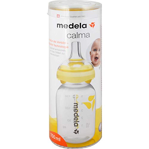 Medela Calma Flaschensauger, Babyflaschensauger zur Verwendung mit Auffangflaschen von Medela, Ohne BPA hergestellt, Luftregelsystem, 150 ml