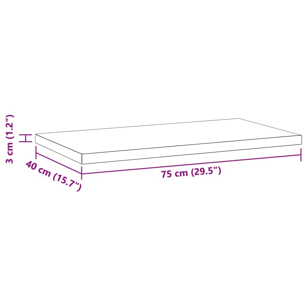 Homgoday Estantes de pared 2 unidades, estantes flotantes, estante de pared, estantería colgante, estantería de pared, para dormitorio, cocina, oficina, salón, 75 x 40 x 3 cm, acero inoxidable