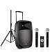 PRORECK Freedom 12 Portable 12-Inch Woofer 500 Watt 2-Way Powered Dj/PA Speaker with Bluetooth/USB/SD Card Reader/FM Radio/Remote Control/Wireless Microphones (12 INCH Speaker)