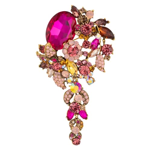 Broche fleur femme SELOVO grand bijou de mariage aux finitions luxe