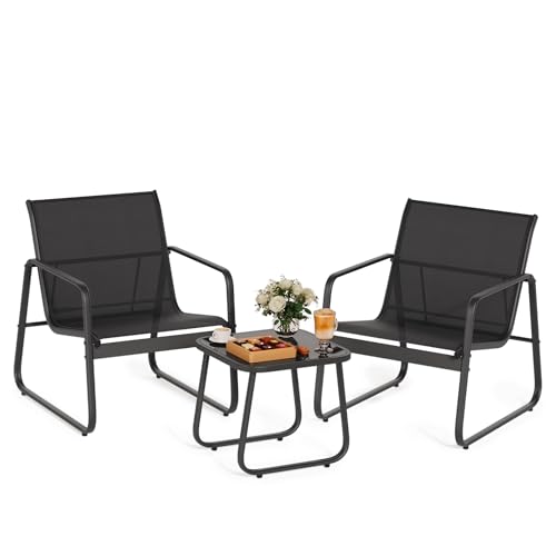 Gizoon Patio Chairs Set of 2, Patio Bistro Set 3PCS,...