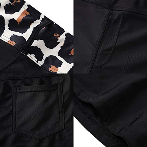 Shorts de banho femininos da ATTRACO, Leopard Printed-2, Large