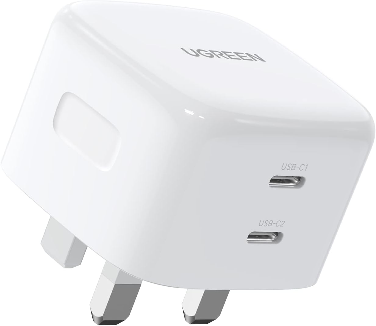 UGREEN PD 65W GaN Type C Charger, Dual Ports USB Laptop Wall Charging Plug Power Adapter Delivery (20W+45W) Compatible for Laptop HP, Lenovo, Dell, Macbook Air, iPhone 17 Pro Max, iPad-White