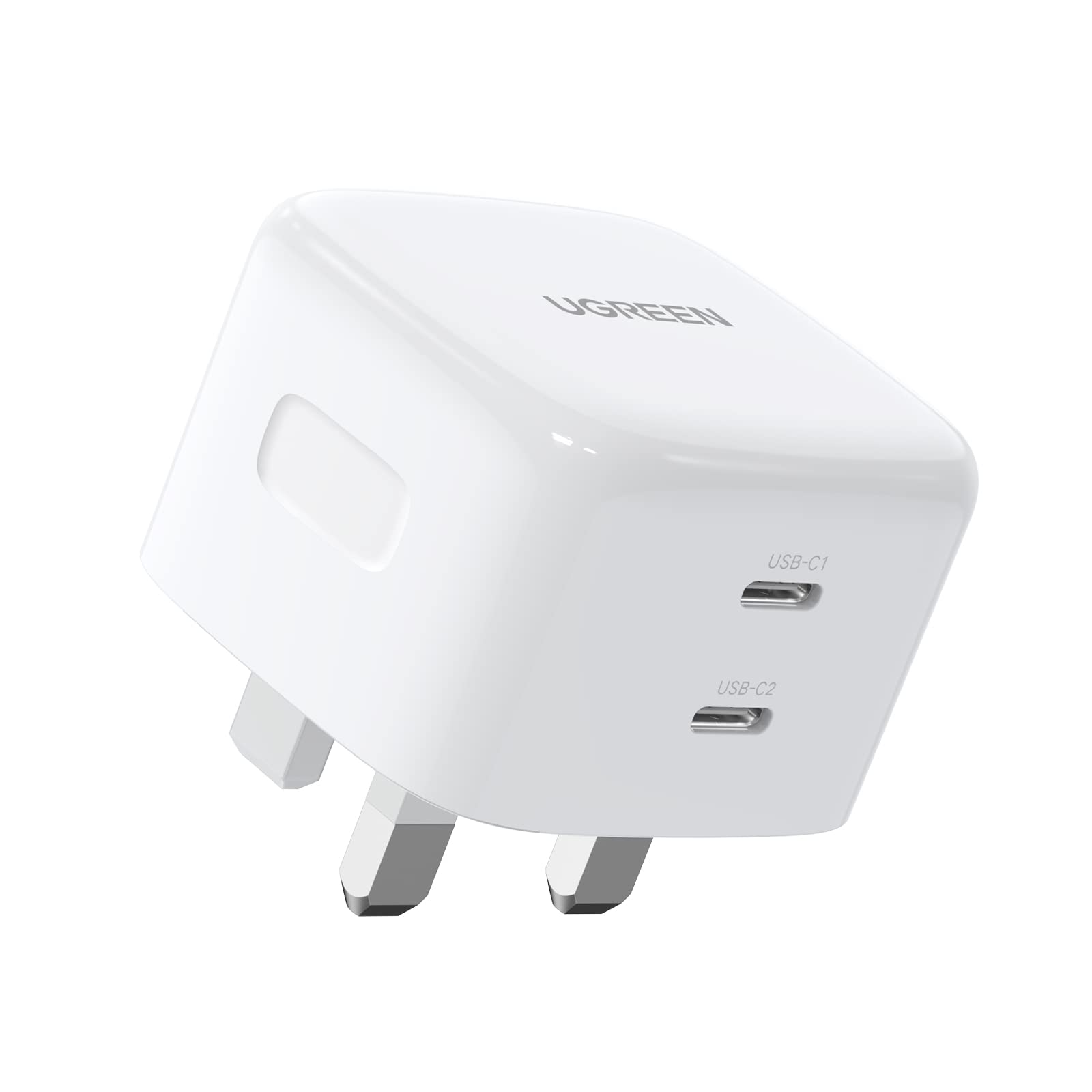 UGREEN PD 65W GaN Type C Charger, Dual Ports USB Laptop Wall Charging Plug Power Adapter Delivery (20W+45W) Compatible for Laptop HP, Lenovo, Dell, Macbook Air, iPhone 17 Pro Max, iPad-White