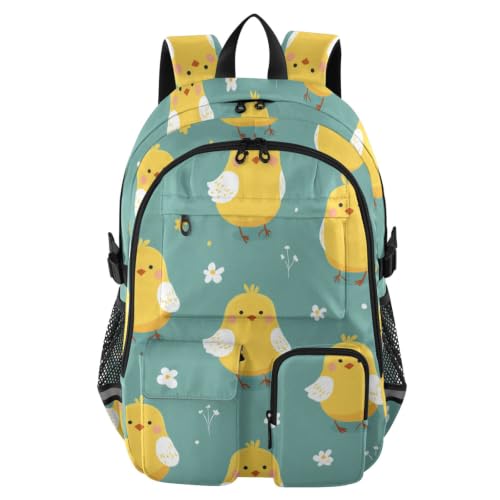 Mochila para laptop y material escolar de dibujos animados Lakeshore amarillo