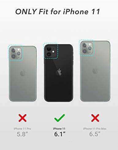 YOUMAKER Designed for iPhone 11 Case with Built-in Screen Protector, Kickstand Full Body Heavy Duty Shockproof Protective Cover for iPhone 11 6.1 inch (2019) - Blue
