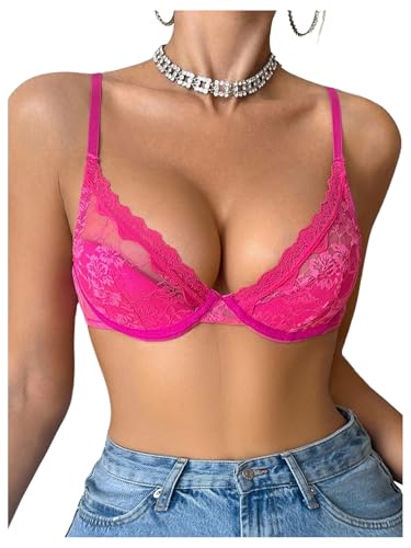 Image of SOLY HUX Women's Sexy Lace Bras Underwire Everyday Bra Comfort Push Up Bralettes