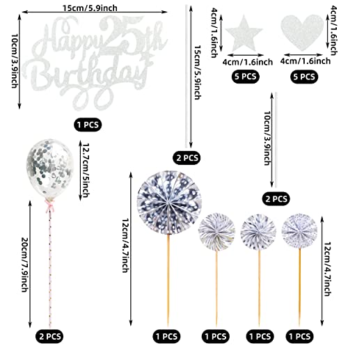 Decorazione torta 25° compleanno decorazione cake