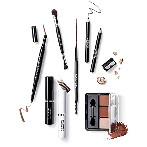 Covergirl Easy Breezy Brow Fill + Define Pencils, 2-Count, Rich Brown Eye Pencil, Brown Eyebrow Pencil, Blendable Pencil Fill And Defined Brows, Sharpener Included #TOP3