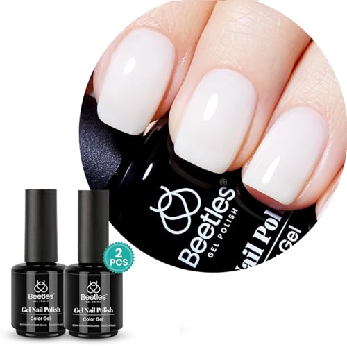 Gelab Cosmetics LLC Beetles Nude Pink Gel Nail Polish - Blush Cappuccino Clear Pink, 7.5ML Natural Jelly Gel Polish Sheer Translucent Colors Nail Concealer Soak Off UV French Nail Art Manicure