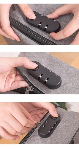 Image of Fireproof Waterproof Document Bag with Lock - Portable Waterproof Document Organizer for Important File - Fire Proof Travel Storage Case with Zipper for Laptop,Passport (Bag with Lock)