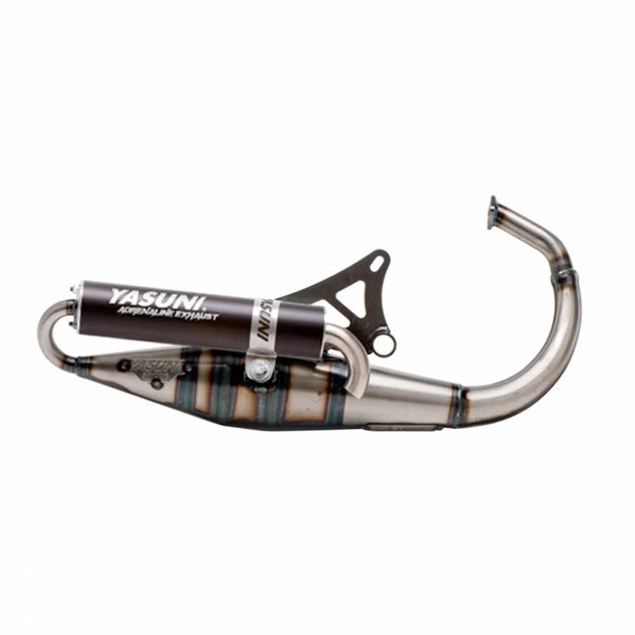 pot scoot yasuni z verni pour mbk 50 booster, stunt-yamaha 50 bws, slider (silencieux noir) -tub306b-
