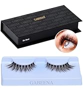 Gabeena Self-Adhesive False Eyelashes deliver a dramatic look with waterproof, reusable, and trim...
