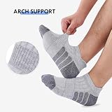 Stoeury Sneaker Skarpety Męskie Damskie, Oddychające i Wygodne Bawełniane Skarpety Sportowe ze Wsparciem Łuku, Idealny do Biegania, Treningu, Noszenia na co Dzień, 10 Paar, Szary, 43-46