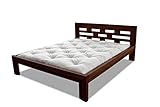 Ab einer Bettbreite von 120 cm wird das Futonbett mit Mittelleiste und Stützfüßen geliefert