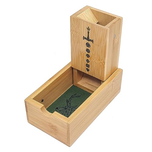 Torre de dados LORE con diseño de dados de pluma y papel para juegos...