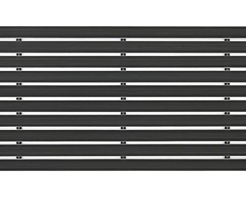 Desan Tapis d'entrée en Aluminium Ultra Mat 22 mm pour l'extérieur et l'intérieur Noir, 39 x 59 cm Cover