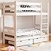 WNM Group Sophie Lit superposé pour enfant avec deux tiroirs en bois massif, deux couleurs, sommiers à lattes inclus