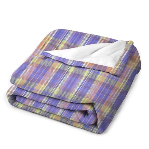 Couverture de lit violette écossaise idéale pour vos soirées cocooning - 4