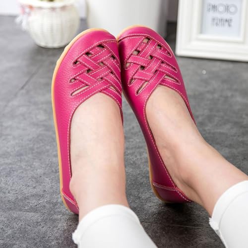Image of VenusCelia Women's Braided-Nests Walking Flat Loafer