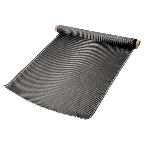Carbon Fiber Fabric 50cm x 100cm 2x2 Twill Weave 3K 200g Lightweight Black Cloth for Car Parts Boat Models and More