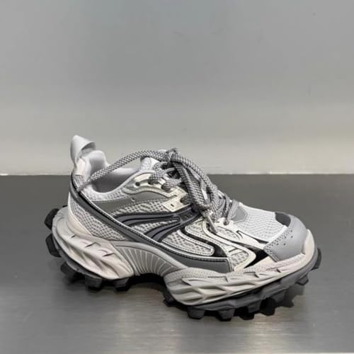 Men's Colorblock Chunky Platform Sneakers: Lace - Up, Non - Slip, Casual for Walking, Driving & Daily2