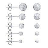 Diese kleinen matten Kugelohrringe sind aus 925er Sterling Silber, bleifrei und nickelfrei. Hypoallergene Ohrringe können Sie für lange Zeit eine gute Gesundheit halten.