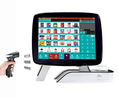 Image of (Ship from USA) POS Cash Register 15'' Touch Screen Windows PC with Built-in 2 1 /4'' Thermal Receipt Printer for Retail Businesses SET04