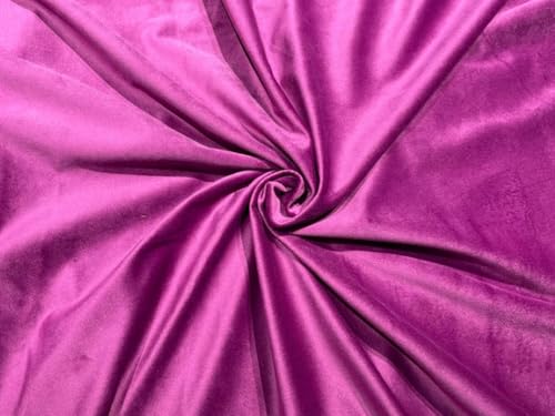 Velours italien de haute qualité au mètre, tissu rose aubergine 142cm pour couture déco