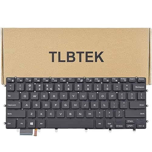 TLBTEK Backlight Laptop Keyboard Replacement Compatible with Dell XPS 15 7558 7568 7590 15-9000 9550 P56F 9560 9570 N7547 N7548,Inspiron 15 7558 7568 P55F Laptop