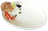 ✔ Die Fischplatte ist handgefertigt und hat ihren Ursprung in einem Traditionsbetrieb im sonnigen Italien. Aus doppelt gebrannter Keramik ist die Anrichteplatte geformt.
