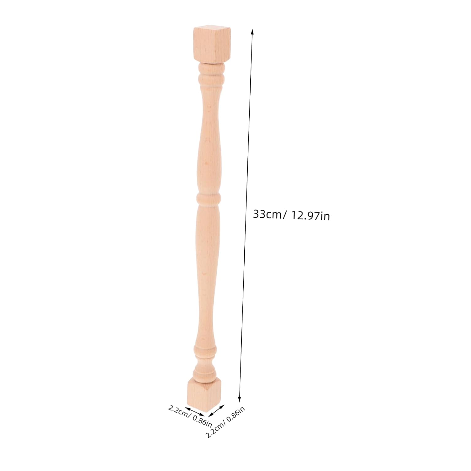 ORFOFE Wooden Spindle Baluster Decorative Carved Spindles for Staircases and Fences Multi-Functional Wooden Support Rods Decor Accents Real Wood Material