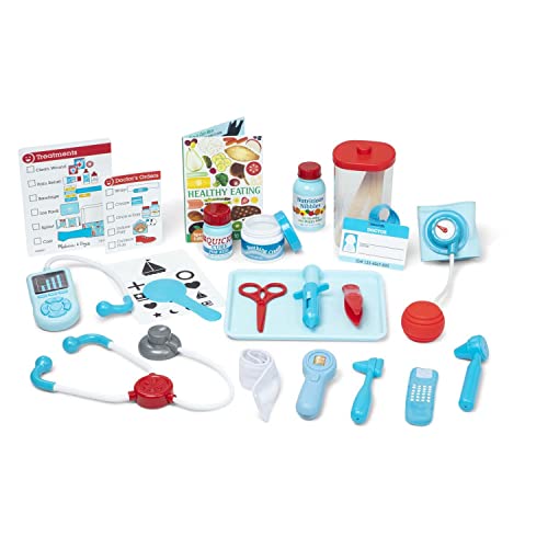 Image of Melissa & Doug Medical Play Bundle - 25-Piece Super Smile Dentist Kit with Oversized Teeth & 25-Piece Get Well Doctor Kit with Medical Tools, Kids Pretend Play Sets Ages 3+