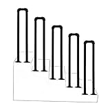 Übergangs handlauf mit Einbausatz, Schmiedeeisen Matt-schwarz Geländer Handläufe U-Rohr Brüstungsgeländer Treppengeländer für Außen Innen Balustrade, Balkon